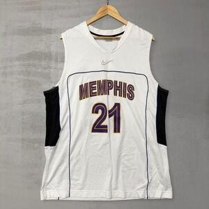 Vintage Nike Memphis Grizzlies Basketball Jersey XXL TALL White Purple Gold RARE